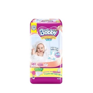 [TẶNG KÈM 6M QUẦN 1BÊN] Miếng lót sơ sinh Bobby Newborn 1-108 miếng