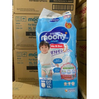 Tã Bỉm Dán/Quần Moony size NB90/S84/M64/M58/L54/L44/XL38/XXL26 (Nhập khẩu Nhật Bản)