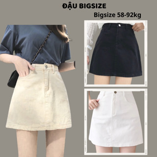 Chân váy bigsize nữ dáng chữ A khóa kéo lưng cao chất kaki dày dặn có quần bảo hộ  - CV11