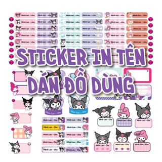 💗 STICKER Cute IN TÊN BÉ 👉dán đồ dùng học tập  SIÊU DỄ THƯƠNG