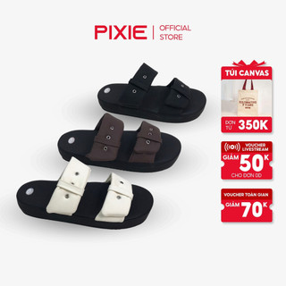  Dép Đế Bánh Mì 2cm Hai Quai Ngang E301 Pixie