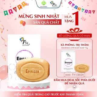 Xà Phòng Trắng Sáng Da, Mờ Thâm Nám, Tàn Nhang FIXDERMA Epifager Soap Giúp Da Sáng Mịn Đều Màu 75g 