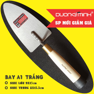 Bay A1 Trắng Dương Minh, Bay xây dựng thợ hồ thép trắng cứng - Dụng cụ xây dựng cao cấp, dụng cụ làm vườn