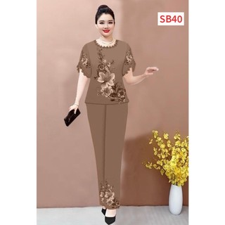 Đồ bộ tặng mẹ tặng bà, form suông dễ mặc đủ size 40-85 kg