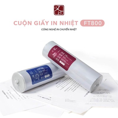 Giấy In Nhiệt A4 FT800 Dạng Cuộn 100 Tờ A4 Lưu Mực 3 Năm Dành Cho Máy In Nhiệt | Hanin