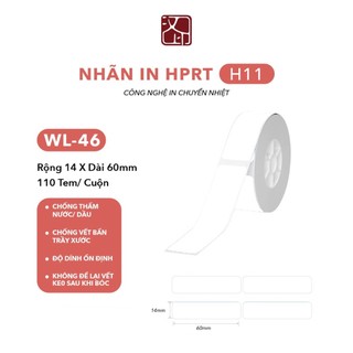 Cuộn giấy in nhiệt HPRT H11 Giấy nhãn dán nhiều nhiều màu tuỳ chọn - Hàng chính hãng