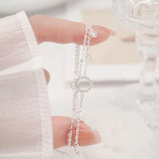 Lắc tay bạc LAMY Double Layer Round Bracelet Silver 2210