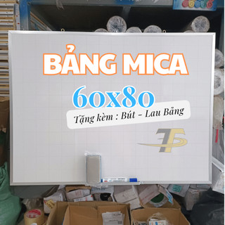 Bảng mica viết bút lông 60 x 80cm - Tặng bút lông & lau bảng
