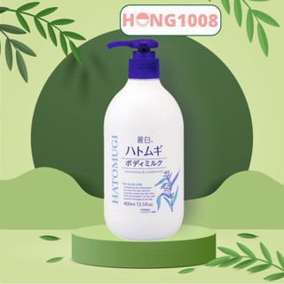 Sữa Dưỡng Thể Trắng Da Ý Dĩ Body Hatomugi The Body Milk 400ml - Moisturizing & Conditioning