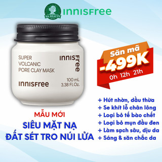 Siêu mặt nạ đất sét đá tro núi lửa hút nhờn se khít lỗ chân long innisfree Super Volcanic Pore Clay Mask 100ml