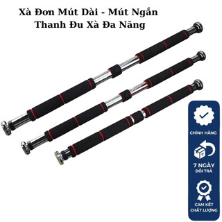 Xà đơn treo tường gắn cửa cao cấp điều chỉnh độ dài từ 100 đến 150cm Mút ngắn - mút dài