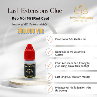 Keo Nối Mi Dẻo, Bền, Dòng Cao Cấp - Red Cap (Glue for Eyelash Extensions) Tâm Xitin Eyelash