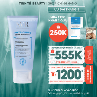 Gel rửa mặt dành cho da nhạy cảm SVR Physiopure Gelee Moussante 55ml/200ml