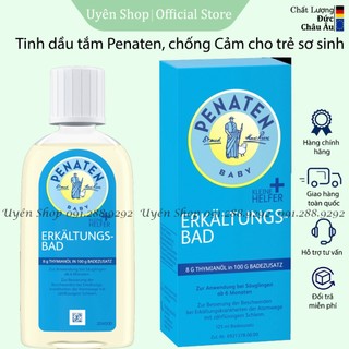 Tinh Dầu Tắm Penaten HÀNG ĐỨC, Ấm Cơ Thể, Tránh Cảm Khi Tắm cho Trẻ Sơ Sinh trên 6 Tháng, lọ 125ml