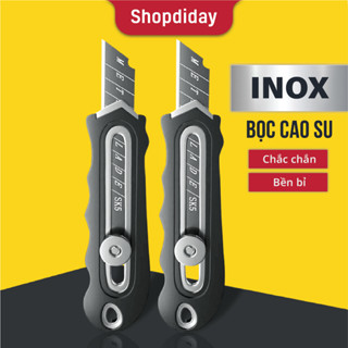 Dao Rọc Giấy INOX Size Lớn, Dao Dọc Giấy Đa Năng Loại Tốt Lưỡi Thép 18MM Sắc Bén Chắn Chắn N03