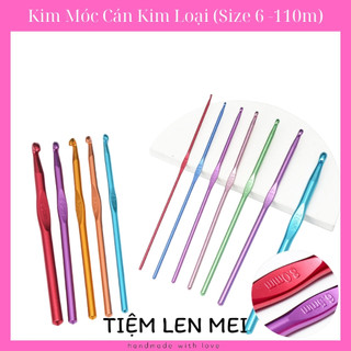 🌸 kim móc len - kim móc cán kim loại size to - size 6mm đến size 10mm 🌸