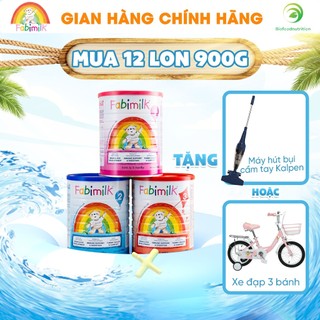  Thùng 12 lon Fabimilk 900g, Nhập khẩu Anh Quốc, sữa mát tăng cân, phát triển toàn diện cho bé từ 0-3 tuổi
