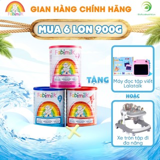  Combo 6 lon Fabimilk 900g, Nhập khẩu Anh Quốc, sữa mát tăng cân, phát triển toàn diện cho bé từ 0-3 tuổi