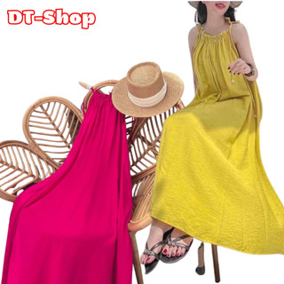 Đầm maxi chất đũi cột nơ cổ yếm siêu đẹp hình thật nhiều màu mặc dự tiệc ,mặc đi biển du lịch kiểu suông dt_shop M03