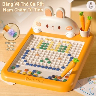 Bảng Vẽ Xếp Hình Thỏ Cà Rốt Đi Kèm 2 Bút Nam Châm Từ Tính Cho Bé Đồ Chơi Giáo Dục Phát Triển Trí Tuệ Cho Bé