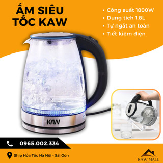 Ấm đun nước siêu tốc kaw dung tích 2l, đun siêu tốc, nấu nước nhanh, tự ngắt điện khi nước sôi an toàn