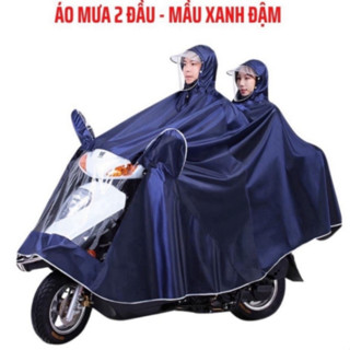 Áo Mưa Đi Xe Máy,  Áo Mưa Phản Quang Có Kính Che Mưa 1 Người Và 2 Người Cỡ Lớn Che Mưa Siêu Rông ( didooglt )