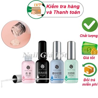 Base top cứng móng hoa hồng logo dập nổi nắp chai 15ml