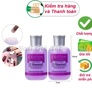 Chai nước đắp hoa bột Ezflow, dung dịch lưu huỳnh đắp bột đắp hoa 150ml