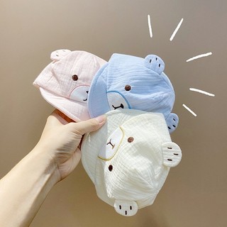 Mũ lưới lưỡi trai cho bétrai bé gái 0-1 tuổi gấu 3 màu lc06