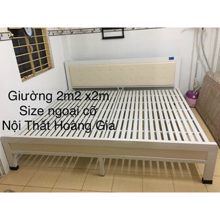Giường Sắt Hộp vuông 48- 2m2 x2m size ngoại cỡ