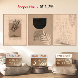 Tranh treo tường canvas cao cấp SET3 của REICHTUM - Phòng khách/ Nhà ngủ/ Decor trang trí/ Chất vải canvas