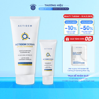 Gel rửa mặt ngừa mụn Actidem Derma pH Gel Cleanser cho da mụn, nhạy cảm 30/150ml