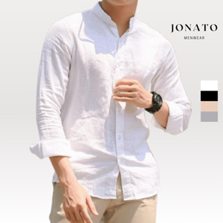 Áo sơ mi đũi JONATO, somi đũi nam cổ tàu kiểu dáng thời trang, trẻ trung năng động