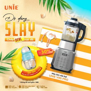 Máy làm sữa hạt Unie V9S PRO, dung tích 1.75L,công suất 1800W,  động cơ mới cải tiếu siêu êm, xay siêu mịn, bảo hành 24T