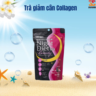 Trà giảm cân Beauty Collagen Orihiro 16 gói - Hàng nội địa Nhật Bản
