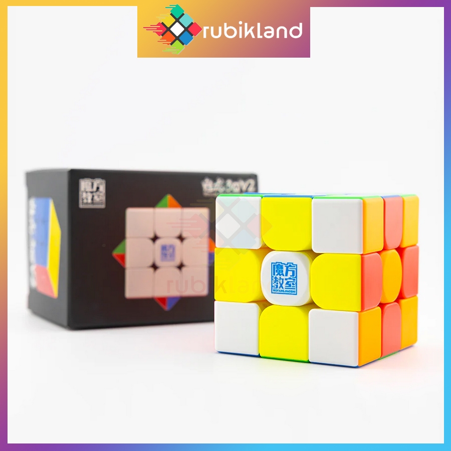 Rubik 3x3 MoYu MeiLong 3M V2 UV Coated Rubic 3 Tầng Nam Châm Stickerless Đồ…