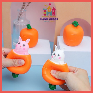  Đồ Chơi Thỏ Trắng Dễ Thương, Bóp Cốc Giải Nén Hình Củ Cà Rốt Mới Lạ.
