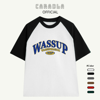 Áo Thun Raglan Tee Unisex WASSUP Chất Cotton Thoáng Mát Form Rộng Tay Lỡ Cho Nam Nữ