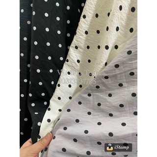 Vải đũi chấm bi 3 màu