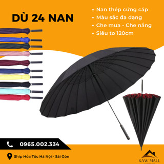 Ô Che Mưa Loại To 24 Nan, Dù KAW Che Mưa, Dù Đi Mưa Siêu To, Siêu Cứng, Chắc Chắn, Chống Tia UV, Không Bị Lật 