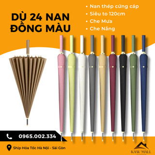 Ô Dù chính hãng KAW, 24 nan, Siêu To Cỡ Lớn Che Nắng Mưa, Chống Tia UV, miễn phí vận chuyển