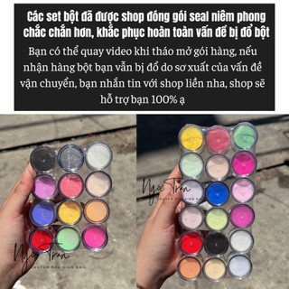 [Rẻ vô địch] Set 24 Màu Bột Đắp Móng Cao Cấp & Bột Làm Hoa