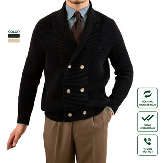Áo Khoác Len Cardigan Nam Cao Cấp Harold Season 3 Cổ Ve Sam Cổ Điển, Giữ Ấm Tốt, Độ Bền Cao, Đứng Form Slimfit