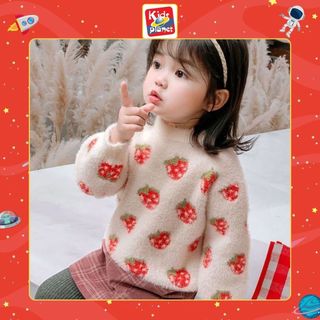 Áo len quả dâu cho bé N00610
