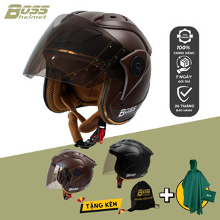 Nón Bảo Hiểm Moto 3/4 Đầu Có Kính BOSS AT22.1 (Đa Dạng Màu Sắc)