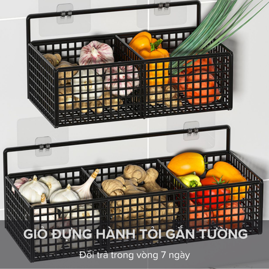 Kệ Đựng Hành Tỏi, Kệ Lưới Đựng Đồ Nhà Tắm Dán Tường - Kệ Nhà Tắm- Kệ Để Bồn Cầu - Tiện Lợi Dùng Deco