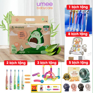 Tã Bỉm Dán/Quần BB NATURE Công Nghệ Chất Liệu Sợi Tre Hữu Cơ An Toàn Cho Bé Size NB60/S56/M52/M48/L44/XL40/XXL38