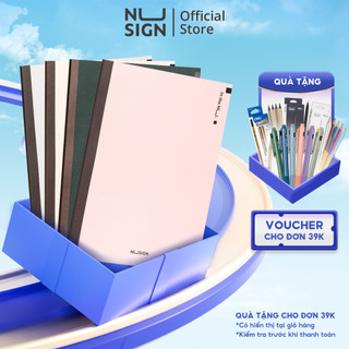 Sổ tay vở viết ghi chép cao cấp NUSIGN giấy thếp kẻ ngang 80 trang khổ A5/B5 chất liệu giấy dày đẹp viết trơn tru