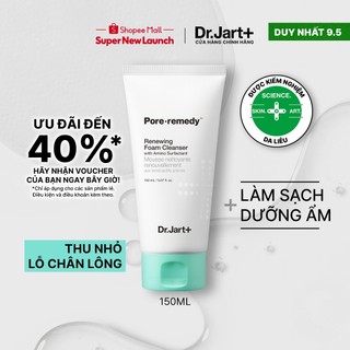 Sữa rửa mặt tạo bọt làm mịn lỗ chân lông & dưỡng ẩm Dr.Jart+ Pore Remedy Renewing 150ml