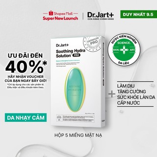 (Hộp 5 miếng) Mặt nạ làm dịu & cân bằng Dr.Jart+ Dermask Soothing Hydra Solution Pro - Da nhạy cảm, dầu, hỗn hợp